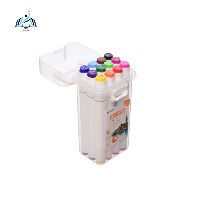 Set de 12 Marqueurs Double Pointe M&G APMV09D5 – Idéal pour Étudiants et Artistes