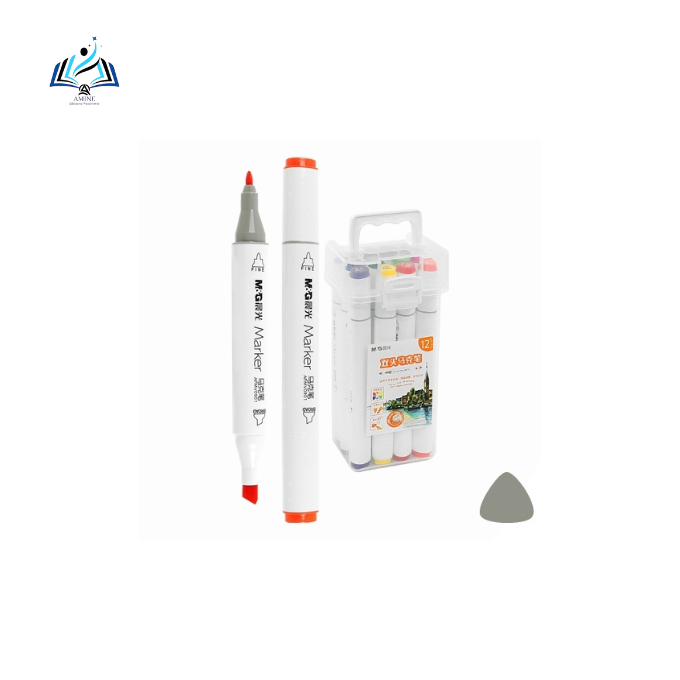 Set de 12 Marqueurs Double Pointe M&G APMV09D5 – Idéal pour Étudiants et Artistes
