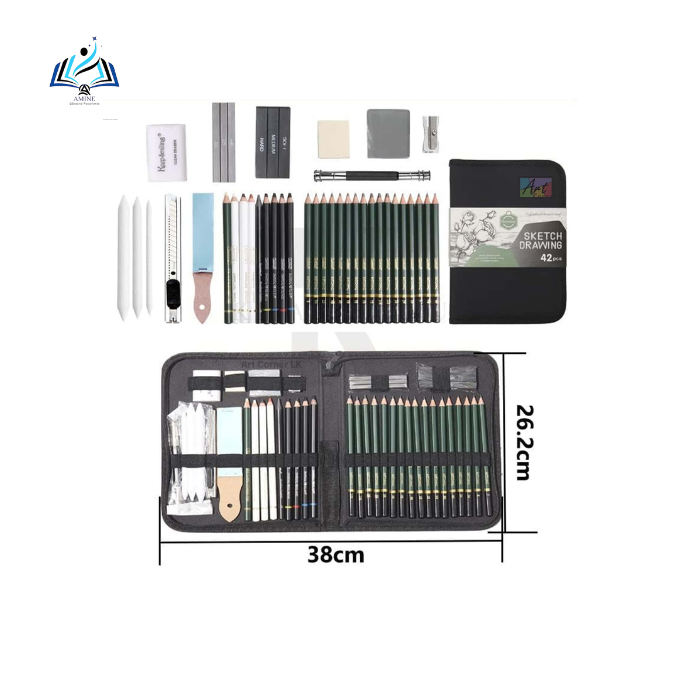 Kit de Dessin Professionnel PEACORA – 42 Pièces pour Artistes