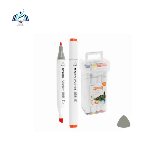 Set de 12 Marqueurs Double Pointe M&G APMV09D5 – Idéal pour Étudiants et Artistes